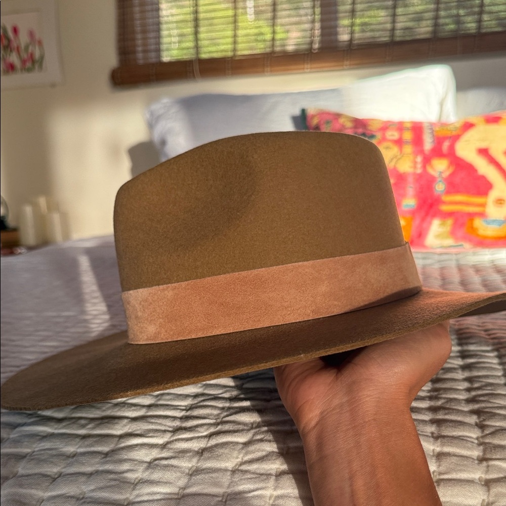 Lack Of Color Tan Wide-Brim Hat